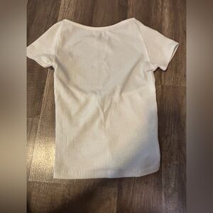 Urban Outfitters white open back ribbed top